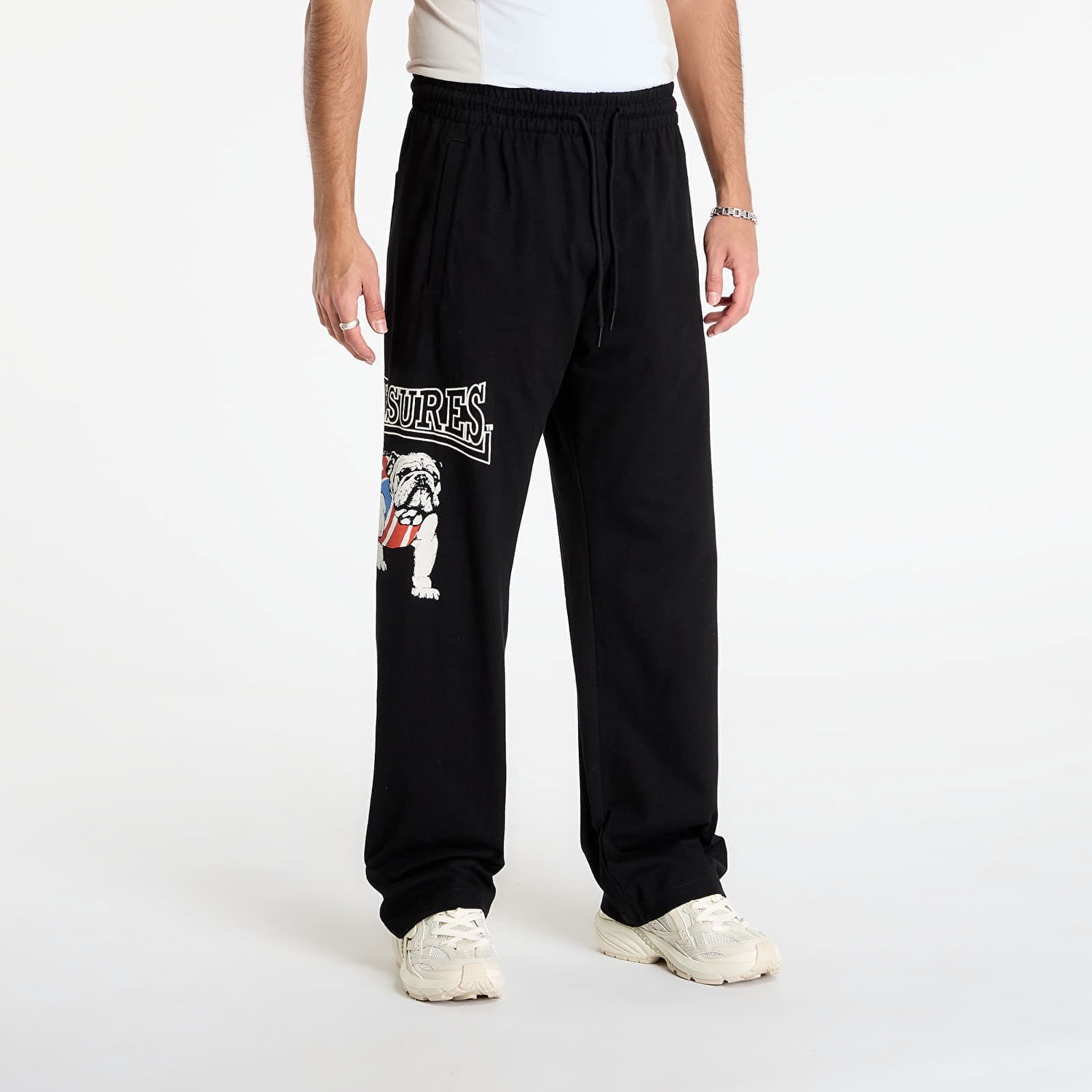 Joggingbukser Pleasures Bulldog Cotton Pants Sort | P25F048-BLACK, 0