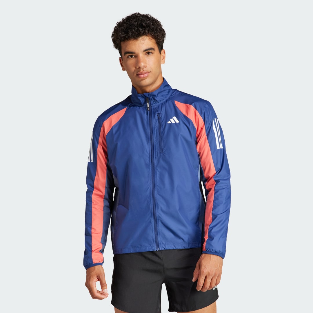 Jakke adidas Performance Own The Run Colorblock Jacket Mørkeblå | IK4992, 1