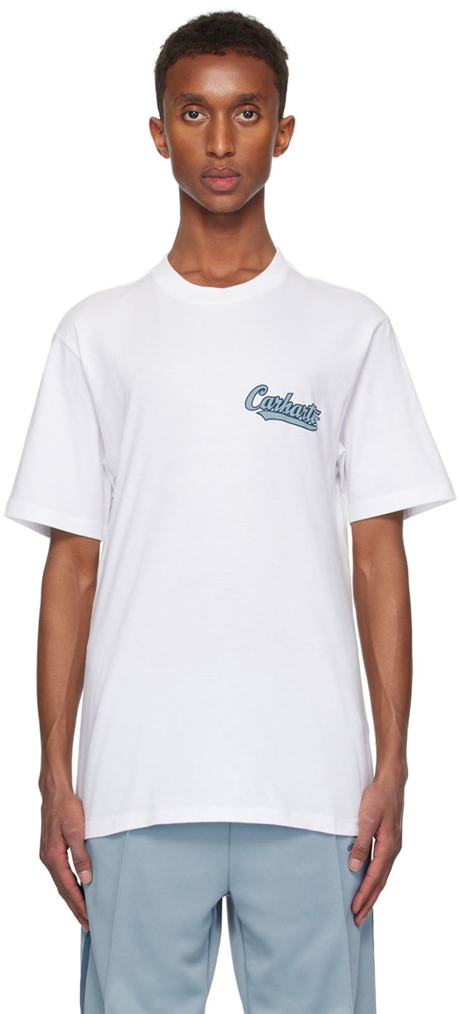 T-shirt Carhartt WIP Spill Logo Print T-Shirt Hvid | I033950, 0