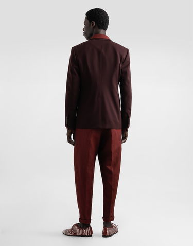 Jakke Dolce & Gabbana Dolce & Gabbana Single-Breasted Wool Jacket Bourgogne | G2TV4TFU2OWM5039, 2