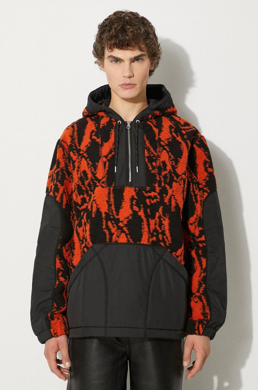 Sweatshirt WOOD WOOD Palmer Swirl Print Fleece Hoodie Orange | 12245600.2075