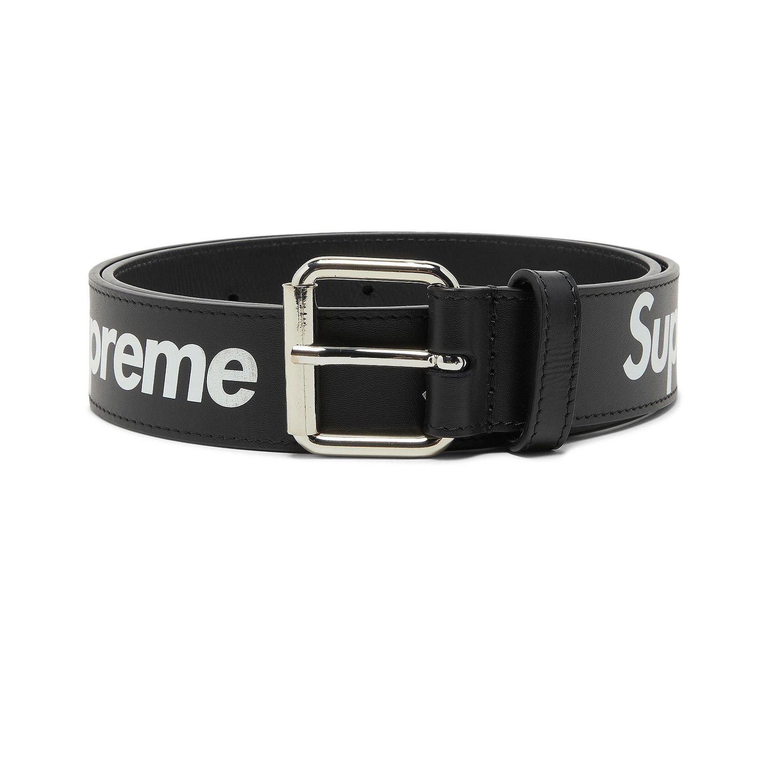 Bælter Supreme Repeat Leather Belt Sort | SS22A47 BLACK, 1