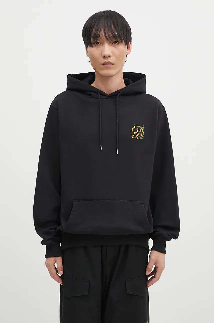 Sweatshirt Drôle de Monsieur Hoodie with Print Sort | E.HO170.CO127.BL, 0