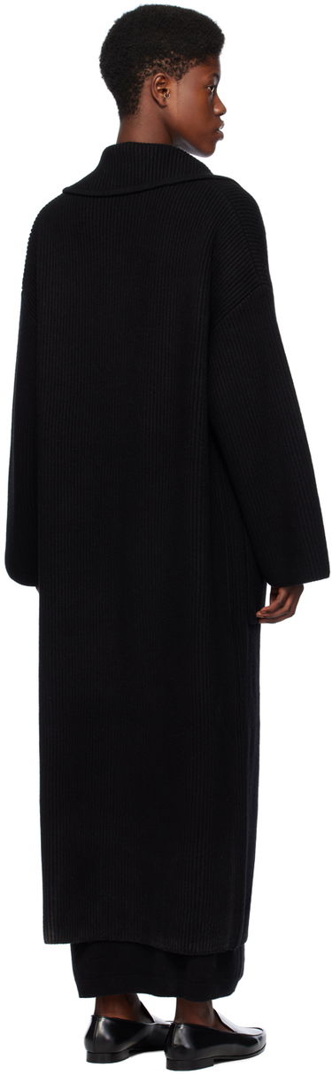 Frakker TOTEME Ribbed Longline Coat Sort | 241-WRT1018-YA0024, 2