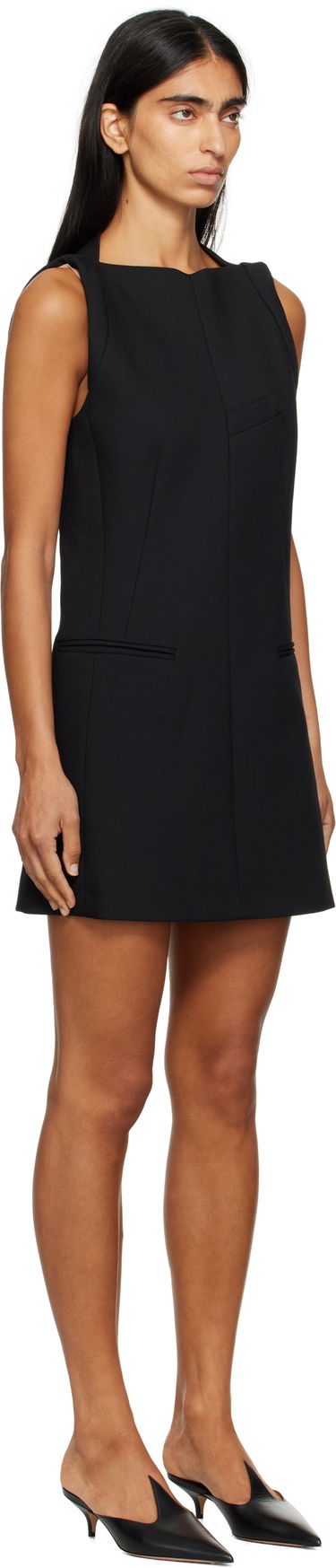 Kjole Maison Margiela MM6 Maison Margiela Boatneck Mini Dress Sort | S52DA0067 M35154, 1