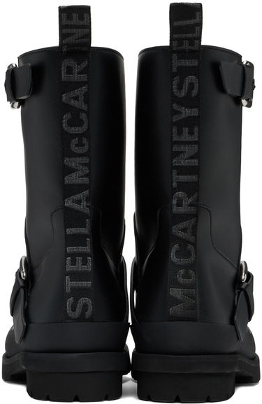 Sneakers og sko Stella McCartney Buckle-Strap Biker Boots Sort | 810435AP00P0, 1