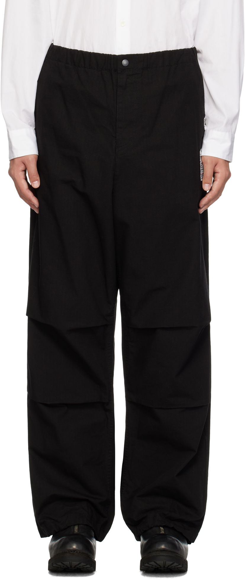 Bukser Maison MIHARA YASUHIRO Parachute Trousers Sort | J13PT161
