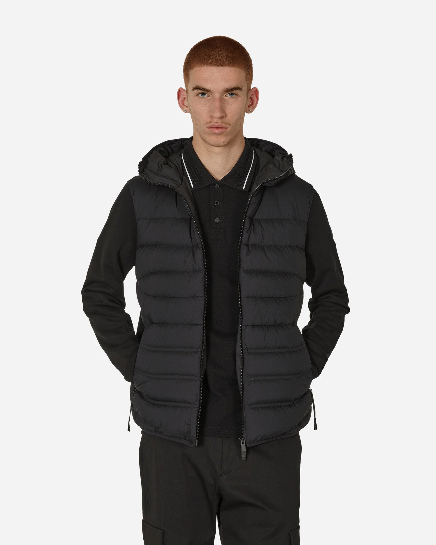 Jakke Moncler Matt Black Padded Zip-Up Cardigan Sort | 8G00002809KZ 999, 0