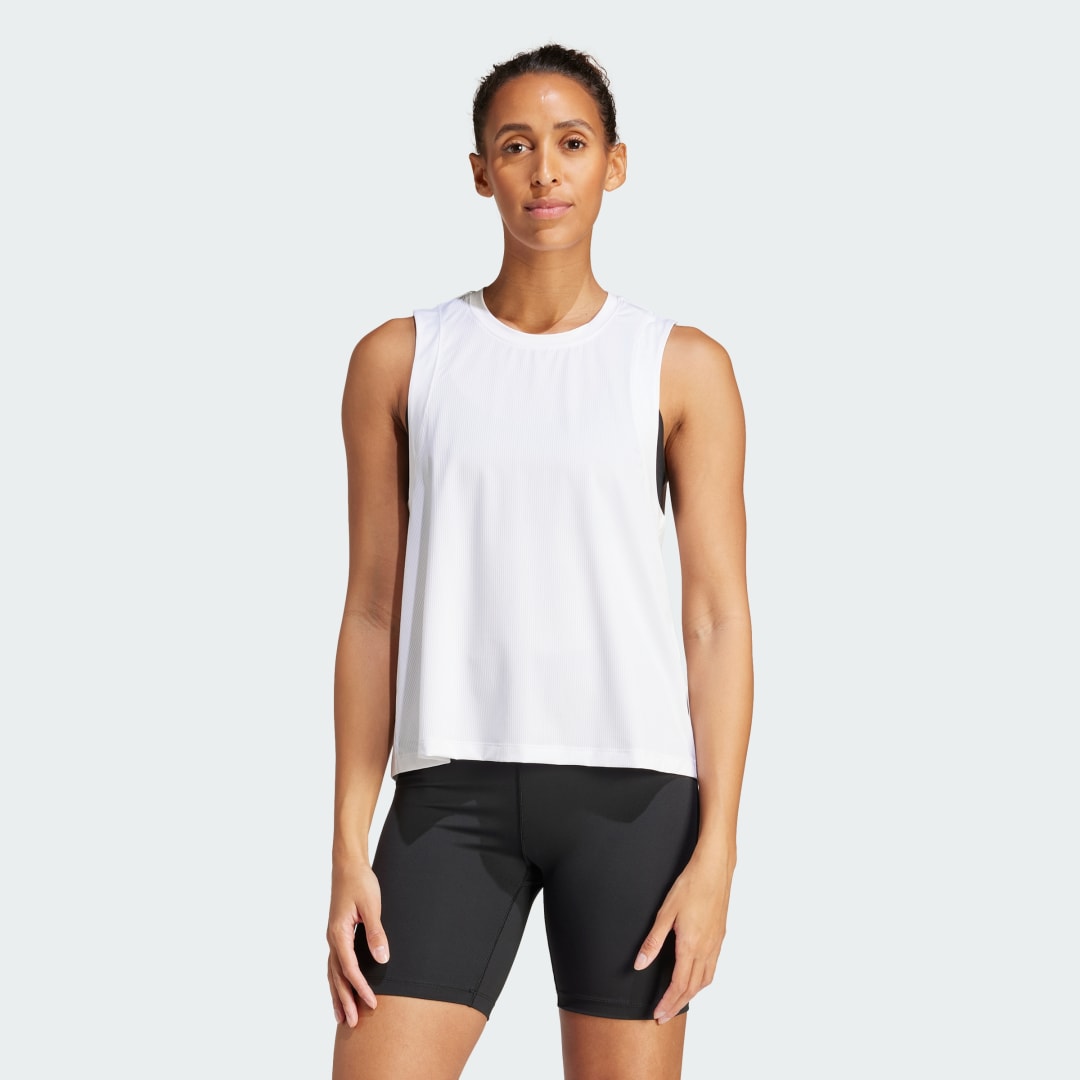 Tanktop adidas Performance Studio Loose Fit Training Tank Top Hvid | IS2960, 0