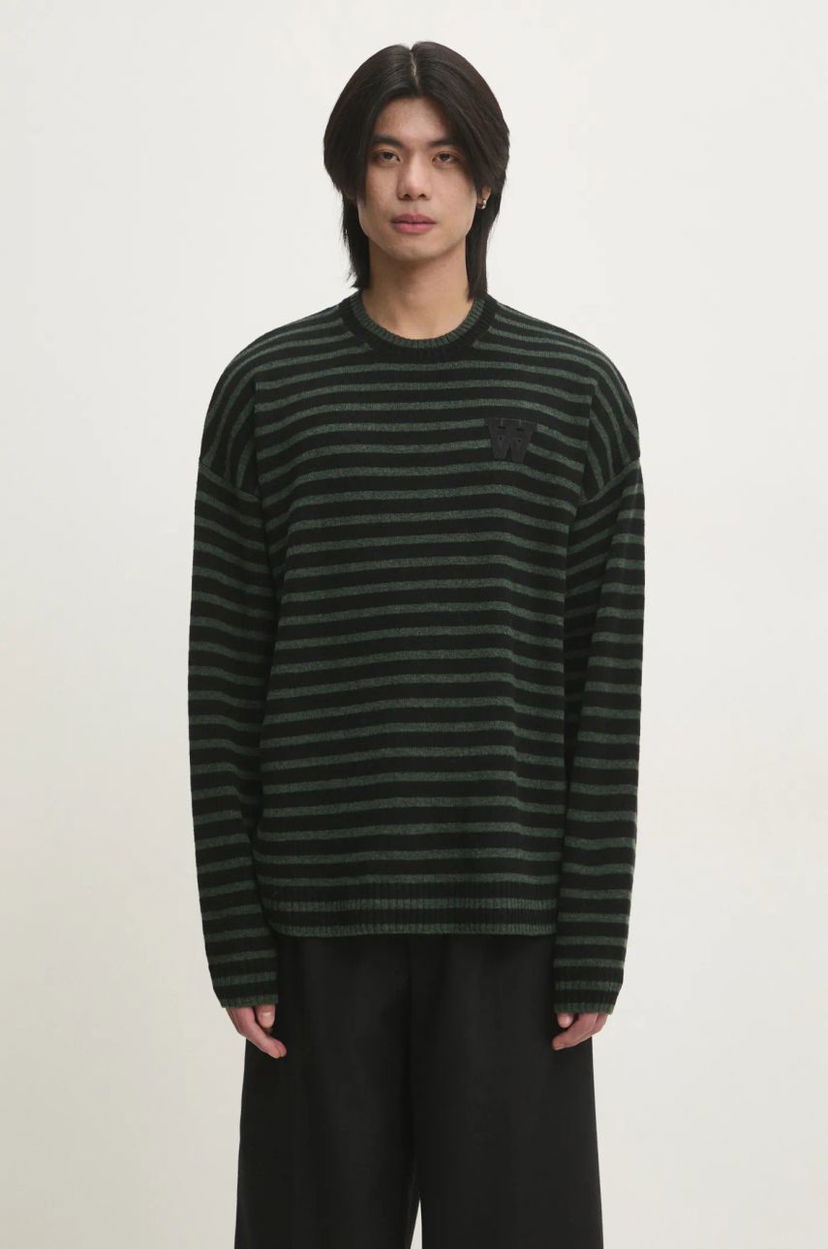 Sweater WOOD WOOD Wood Wood Tya Striped Oversized Jumper Sort | 10315502.4159