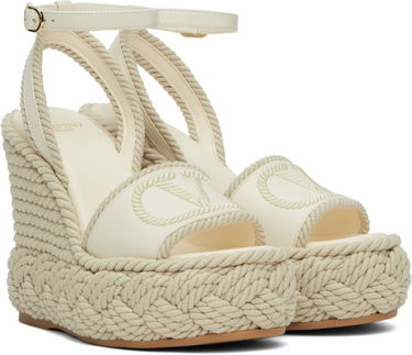 Skopleje Valentino Valentino Garavani VLogo Torchon Wedge Sandals Hvid | 6W2S0JS0YWI, 3