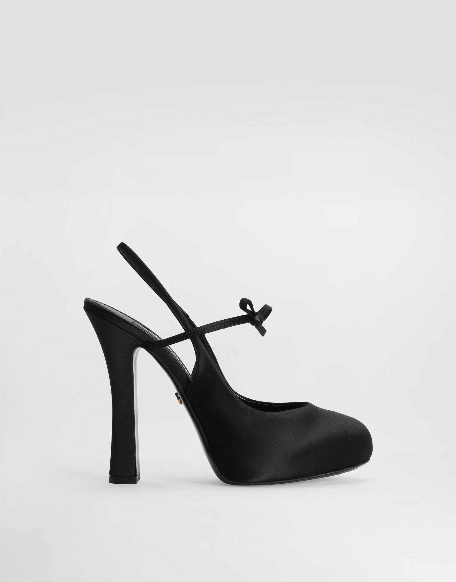 Tilbehør Dolce & Gabbana Dolce & Gabbana Satin Slingbacks with Bow Detail Sort | CG0930AE5478B956, 0
