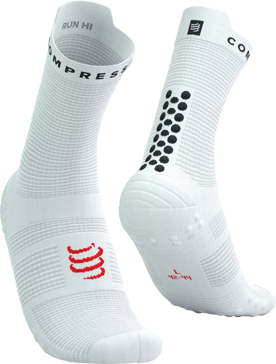 Sokker Compressport Pro Racing Socks v4.0 Run High Socks Hvid | xu00046b0013, 0