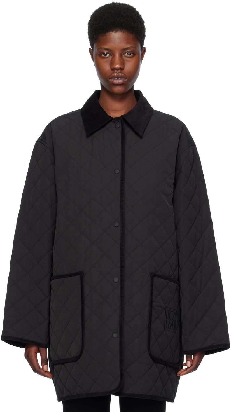 Puffer jakke TOTEME Quilted Jacket Sort | 241-WRO1022-FB0169, 0