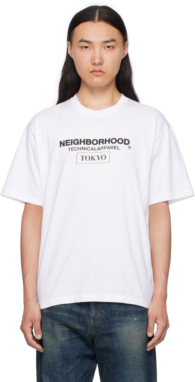 T-shirt Neighborhood Neighborhood N.H SS-16 Graphic T-Shirt Hvid | 251PCNH-ST16
