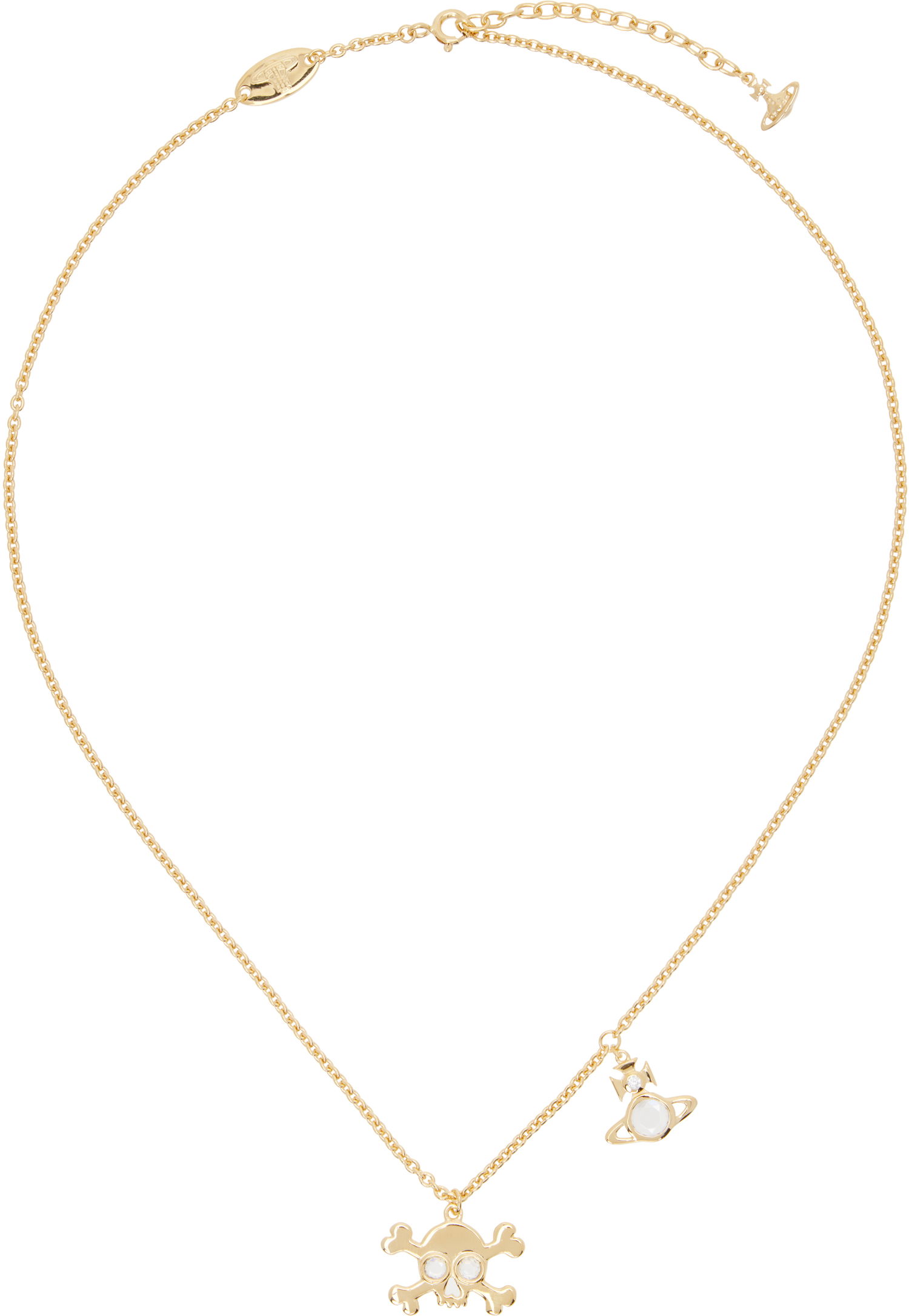 Halskæde Vivienne Westwood Vivienne Westwood Gold-Tone Franky Skull & Orb Pendant Necklace Metalisk | 630203FY-01R102-, 0
