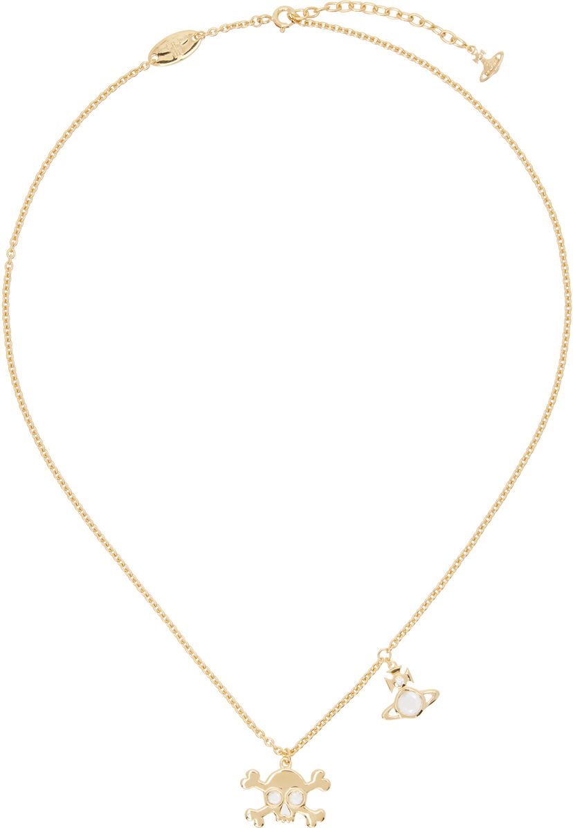 Halskæde Vivienne Westwood Vivienne Westwood Gold-Tone Franky Skull & Orb Pendant Necklace Metalisk | 630203FY-01R102-