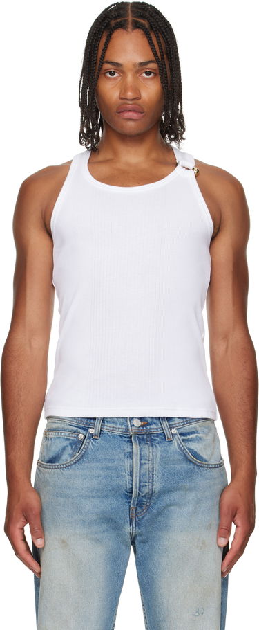 Tanktop Jean Paul Gaultier Jean Paul Gaultier 'The Piercing' Tank Top Hvid | 25/03-W-TO375-J014-01, 0
