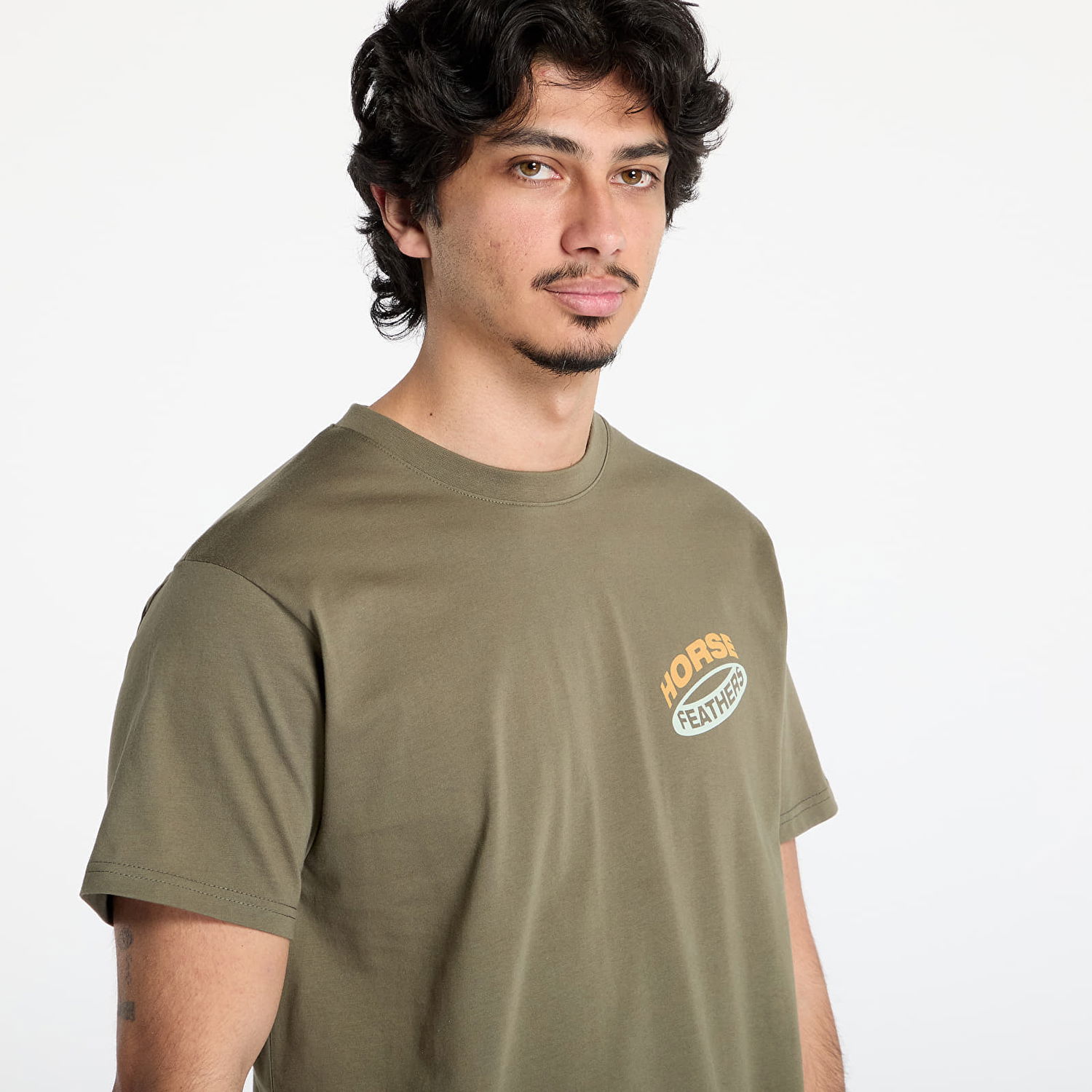T-shirt Horsefeathers Horsefeathers Orbit Tee Grøn | SM1382B, 1