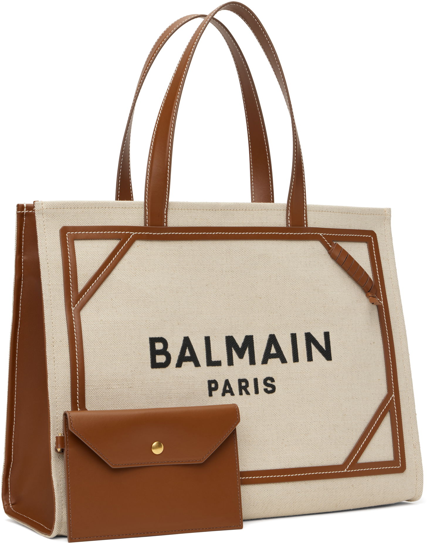 Mulepose Balmain B-Army 42 Tote Bag Beige | CN1FF810TDCS, 1