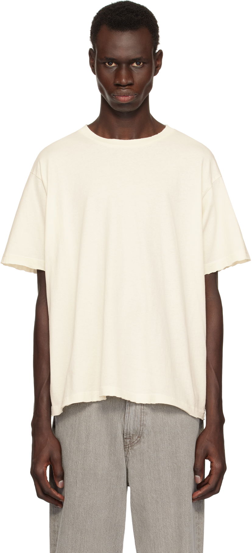 T-shirt John Elliott John Elliott Folsom Cropped T-Shirt Hvid | A290M37596A