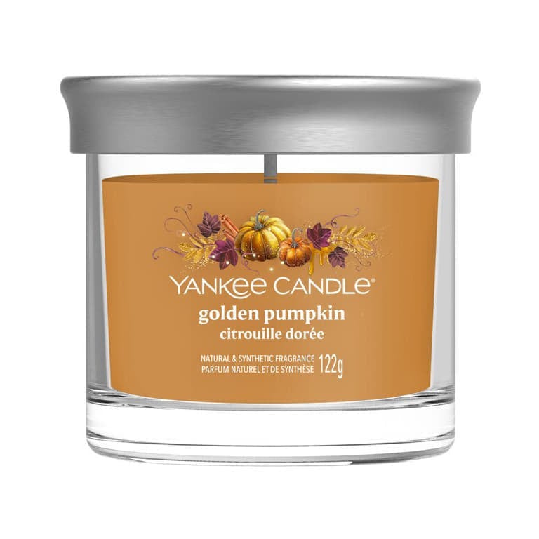 Stearinlys Yankee Candle Signature Tumbler Small Golden Pumpkin Orange | 43507, 0