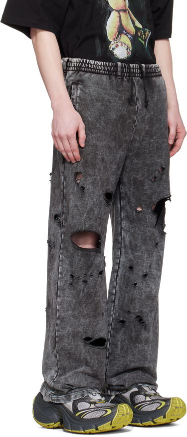 Joggingbukser We11done We11done Destroyed Jersey Sweatpants Grå | WD-TA0-25-726-U-BK, 1