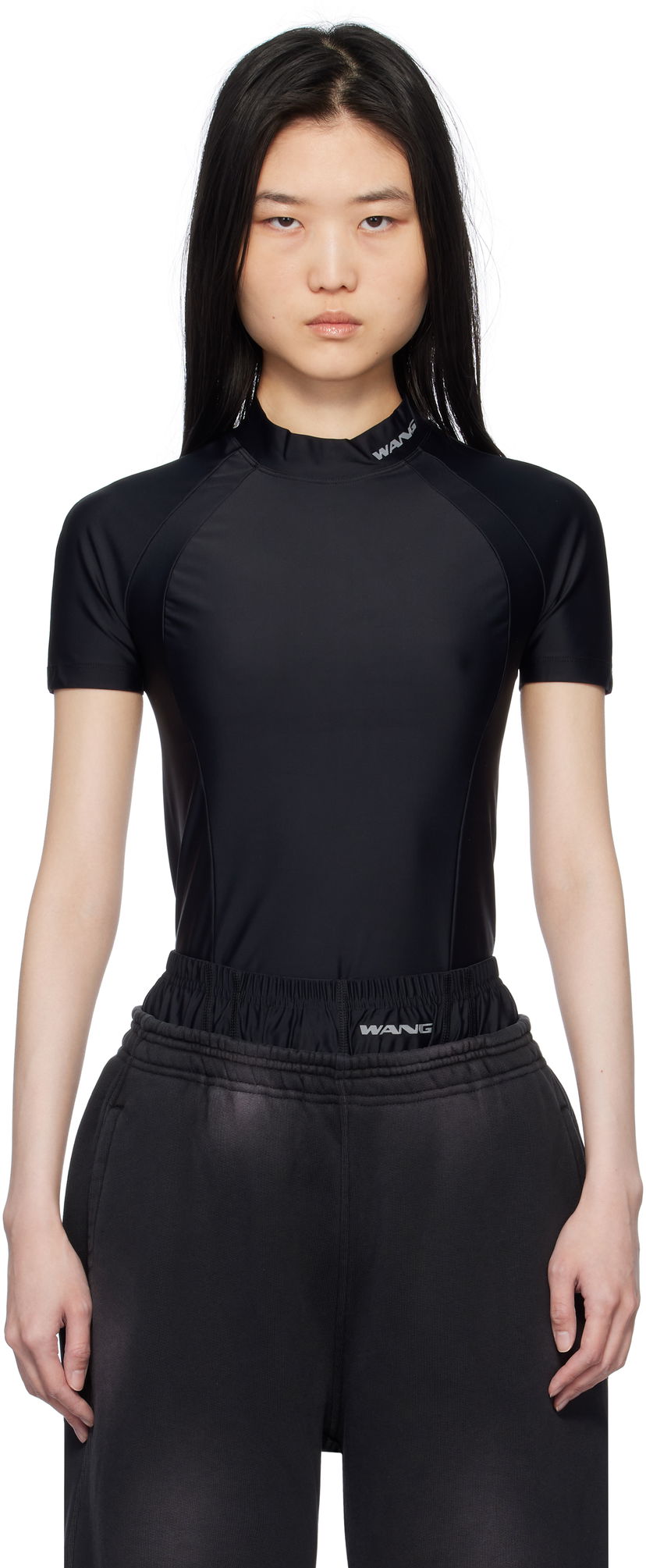 Tanktop Alexander Wang Alexander Wang.t Logo Detailed Rash Guard Sort | 4CC1251533