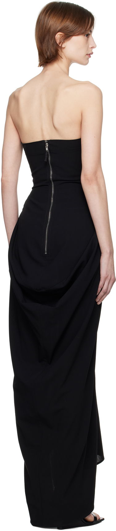 Kjole Rick Owens Rick Owens Hollywood Amphora Prong Maxi Dress Sort | RP01E7547 WLP, 2