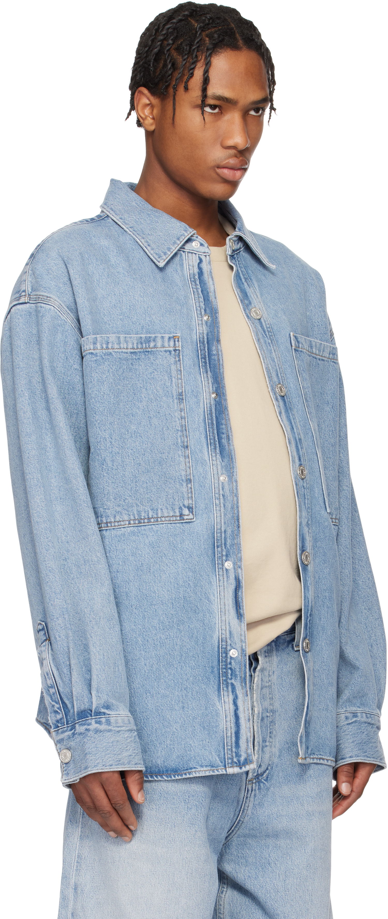 Skjorte AGOLDE AGOLDE Atticus Denim Jacket Blå | A4031B-1206, 1