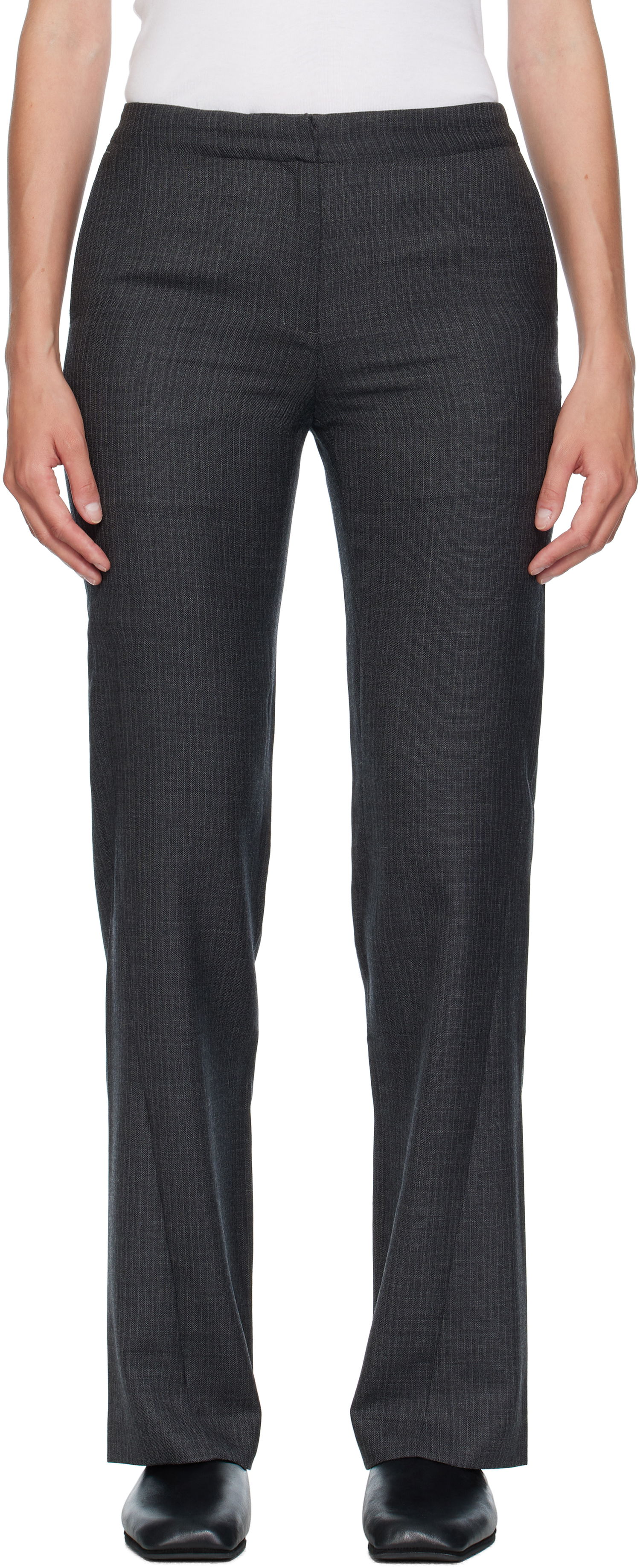 Bukser OUR LEGACY OUR LEGACY Poise Pinstripe Trousers Grå | W4254PS, 0