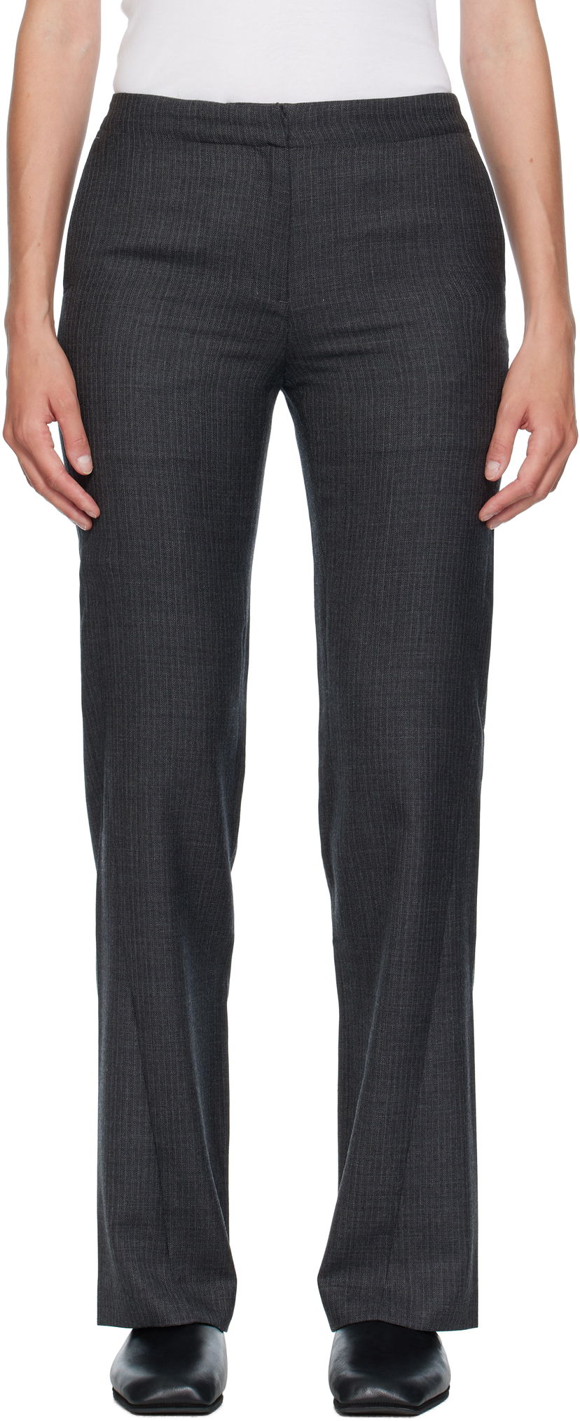 Bukser OUR LEGACY OUR LEGACY Poise Pinstripe Trousers Grå | W4254PS