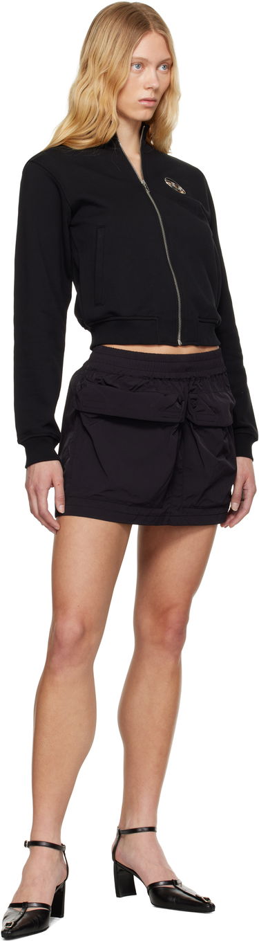 Sweatshirt Diesel Diesel F-Flacin Cropped Track Jacket Sort | A16842 0BMBJ, 3