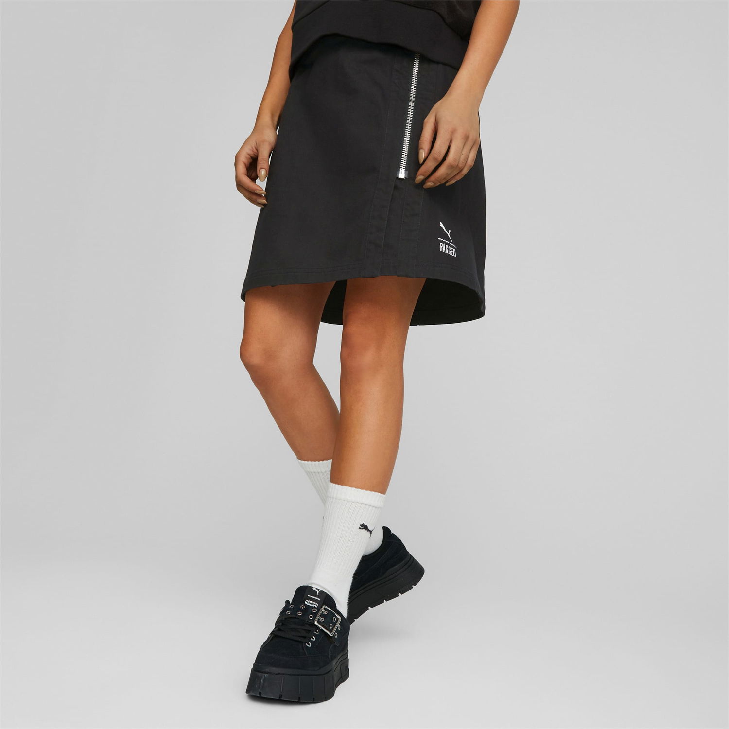 Nederdel Puma Gonna x THE RAGGED PRIEST in twill da donna, Nero/Altro Sort | 539131_01, 0