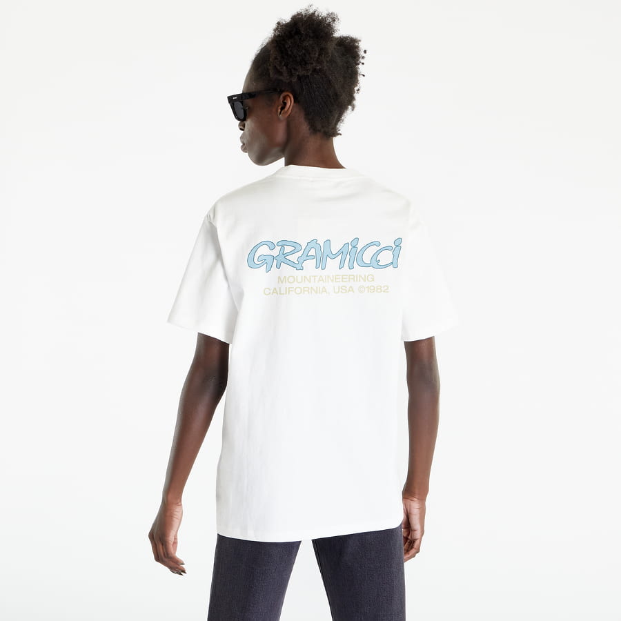T-shirt GRAMICCI Mountaineering Tee Hvid | G2FU-T049 White / Blue, 1