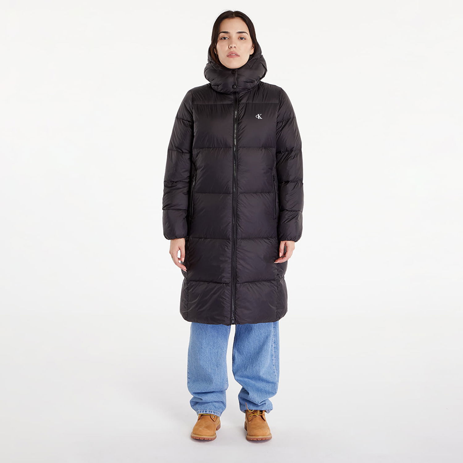 Puffer jakke CALVIN KLEIN Down Long Puffer Jacket Black Sort | J20J224109 BEH, 0