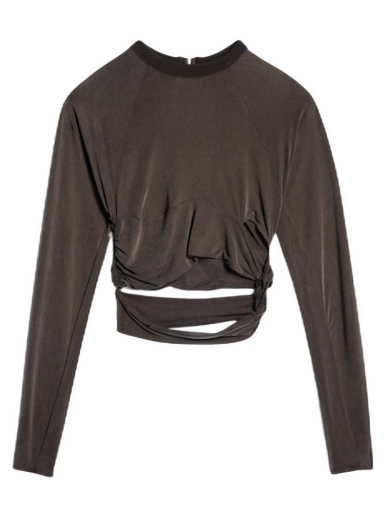 T-shirt Jacquemus Le  Espelho Knotted Cut-Out Sort | 231JS120-2307-850