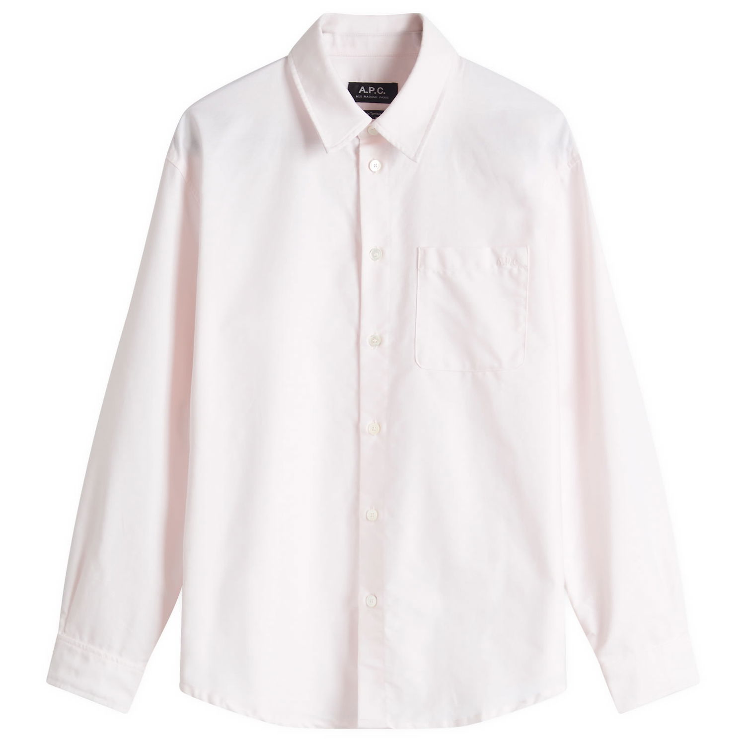 Skjorte A.P.C. Women's Brodee Boyfriend Shirt, Size X-Small Lyserød | COECK-F12550, 0