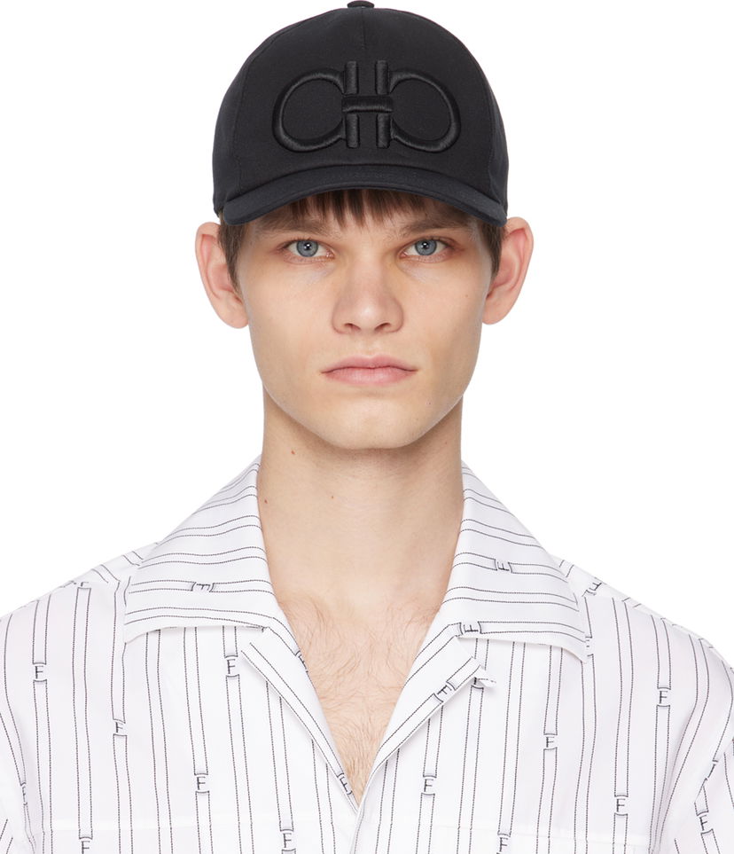 Kasket FERRAGAMO Baseball Cap With Logo Sort | 759560