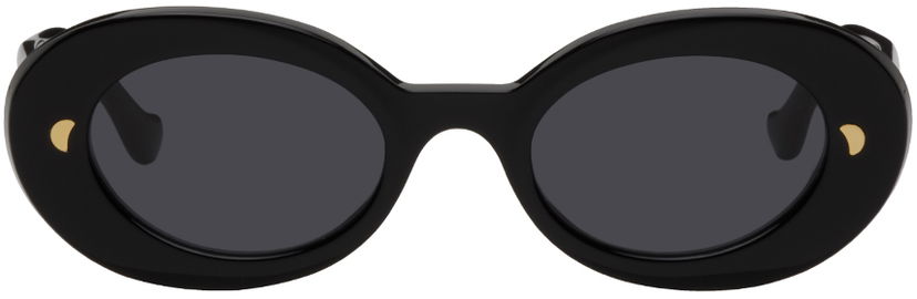 Solbriller Nanushka Nanushka Giva Oval Sunglasses Sort | NW23RSSG00499