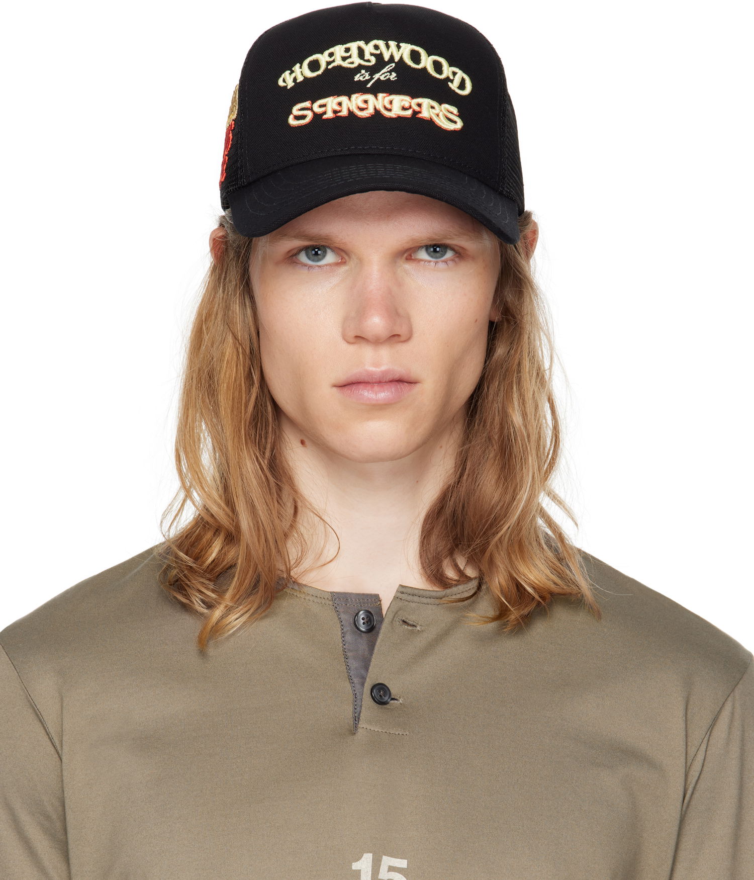 Kasket AMIRI AMIRI 'Sinners' Trucker Cap Sort | AMHATR1026, 0