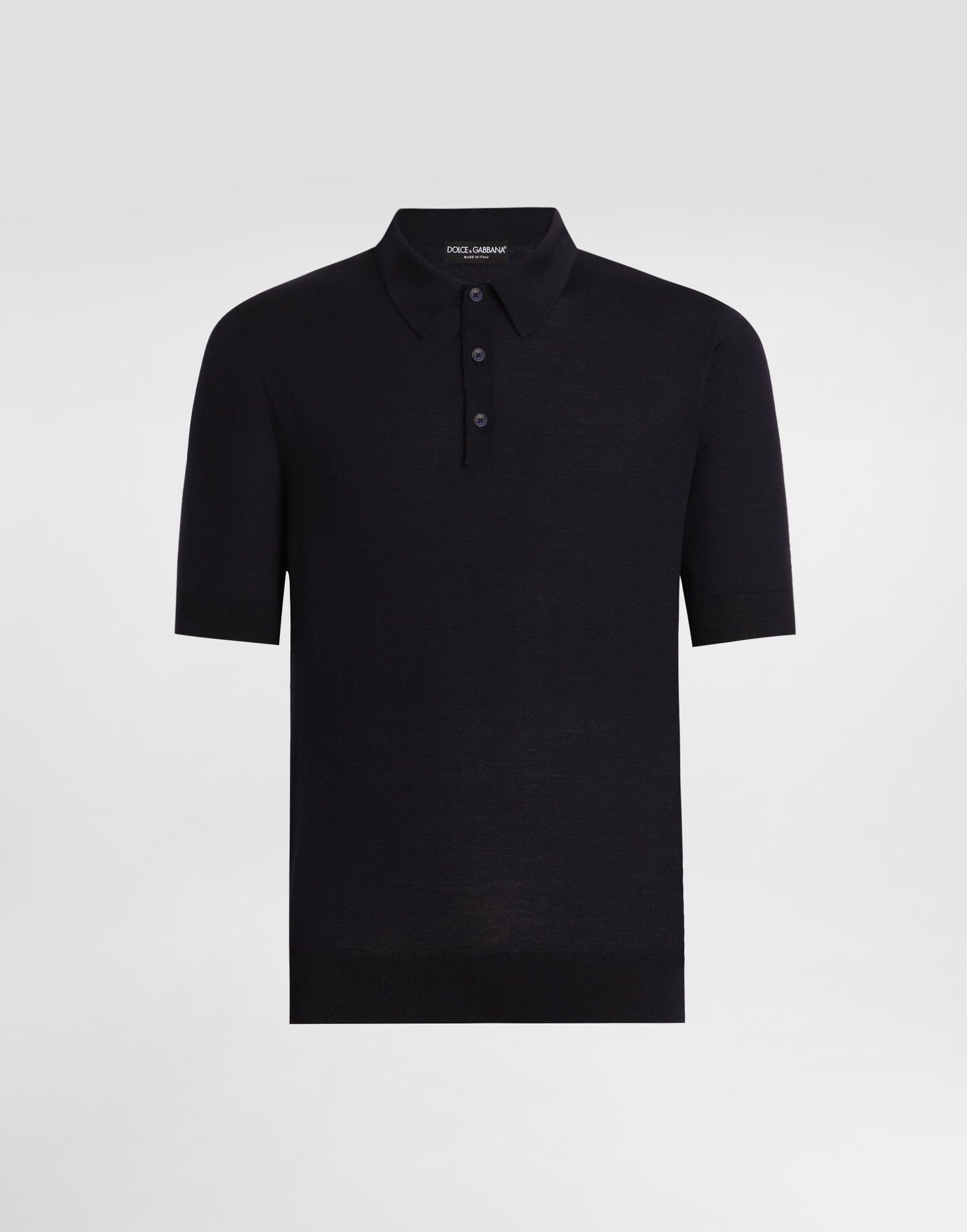 Polo skjorte Dolce & Gabbana Dolce & Gabbana Fine-Gauge Wool Polo Shirt Mørkeblå | GXZ02TJDVBVB0665, 0
