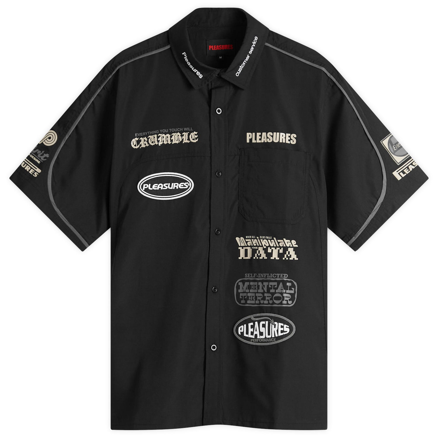 Skjorte Pleasures Pleasures Terror Shirt Sort | P25SU005-BLK, 0