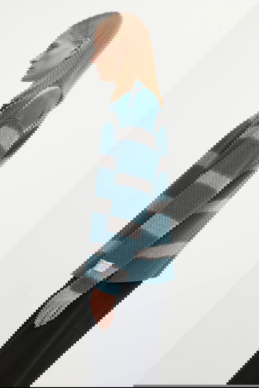 Polo skjorte Napapijri Martine Rose Striped Knit Long-sleeve Polo Turkis | NP0A4FPHL631, 1