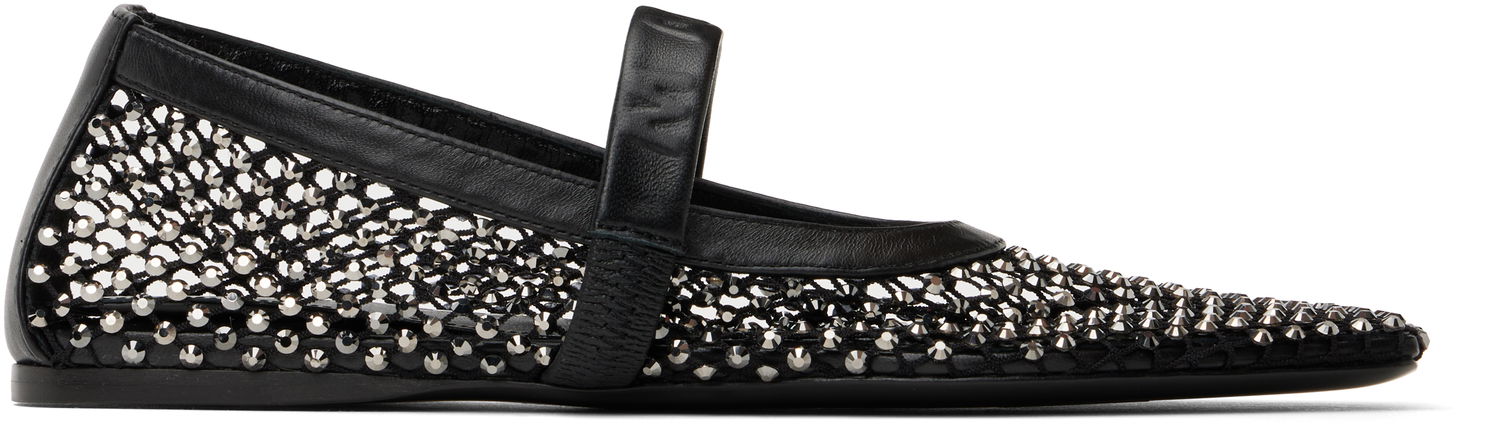 Sneakers og sko Marni Marni Mesh Mary Jane Ballerina Flats Sort | MJMS007700 P6394, 0