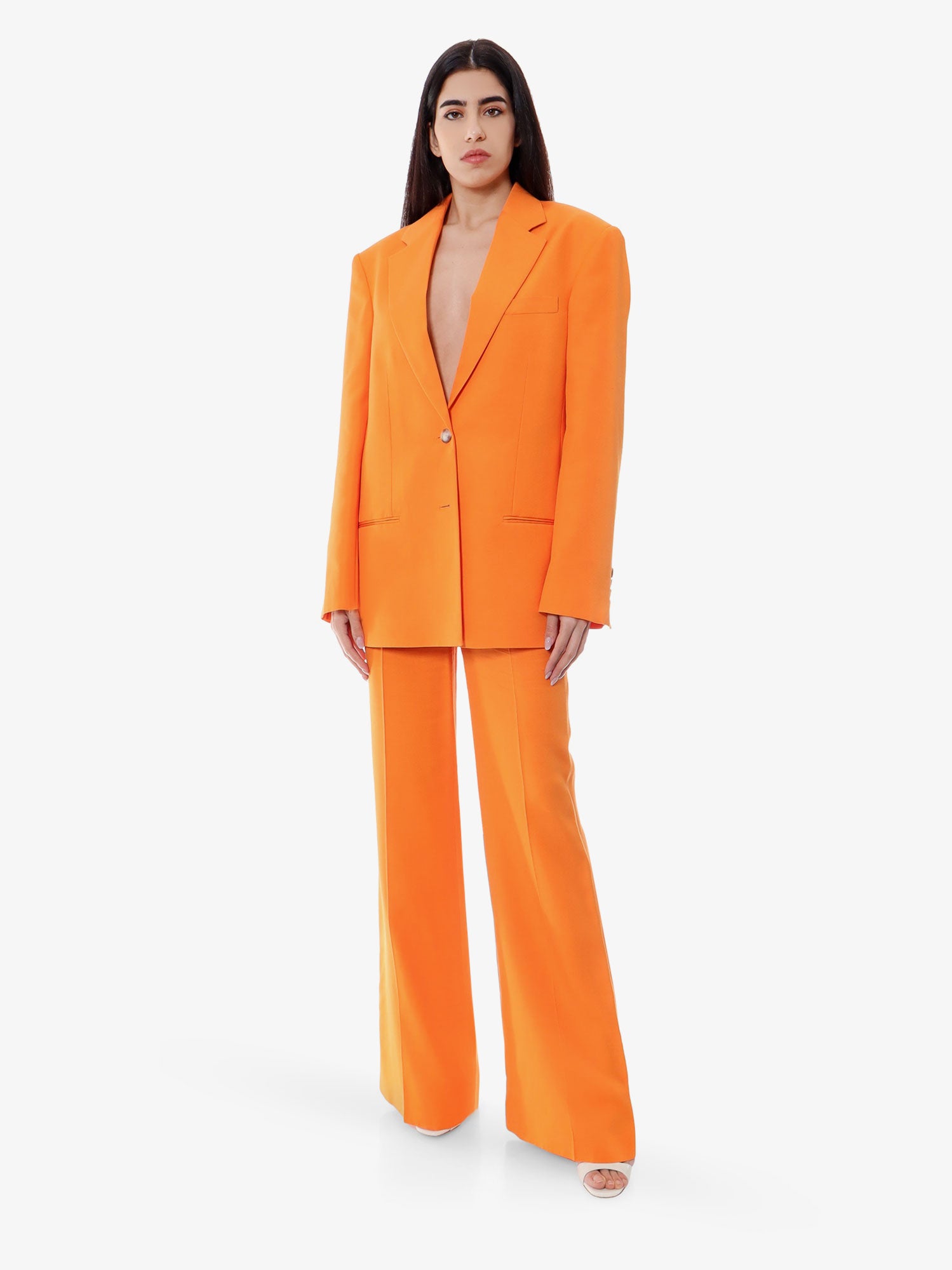 Bukser Stella McCartney Wide Leg Trousers Orange | 6400933DU7017501, 1