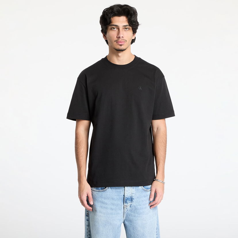 T-shirt CALVIN KLEIN Calvin Klein Jeans Soft Layered Monogram T-Shirt Sort | J30J327089 BEH