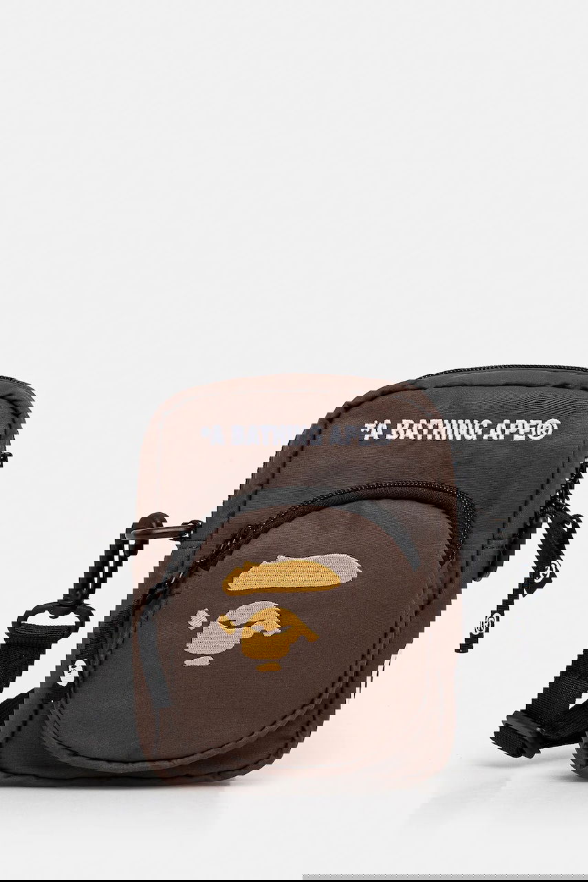 Skuldertaske BAPE A Bathing Ape APE Head Mini Bag Brun | 1L30190006, 0