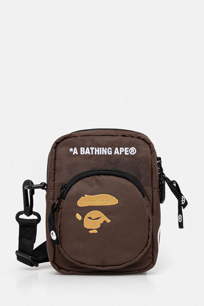 Skuldertaske BAPE A Bathing Ape APE Head Mini Bag Brun | 1L30190006