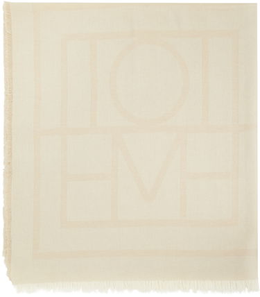 Tørklæde TOTEME Monogram Wool Cashmere Scarf Beige | 224-894-808, 1